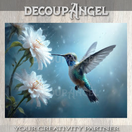 Whispering Hummingbird Decoupage Tissuepapier