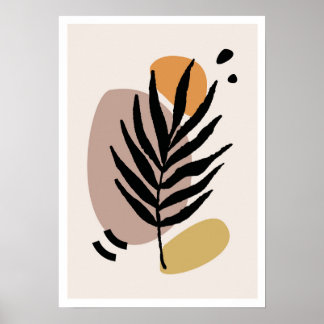 Whispering Leaves 3: Minimalistische Boho Botanica Poster