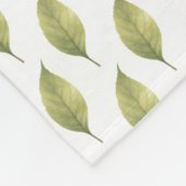 Whispering Leaves Sage Fleece Deken (Hoek)