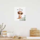 Whispering Meerkat Affirmaties  Poster (Keuken)