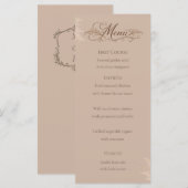 Whispering Pampas Wedding Menu Card (Devant / Derrière)