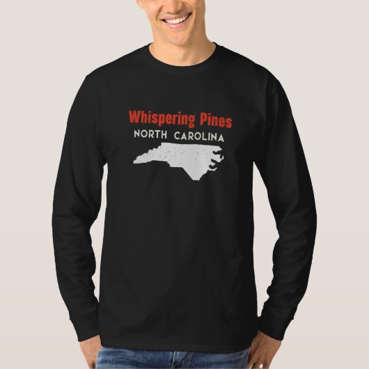 Whispering Pines North Carolina USA State America  T-shirt (Voorkant)