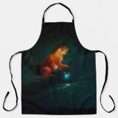 Whispering Squirrel All-Over Print Apron Schort (Voorkant)
