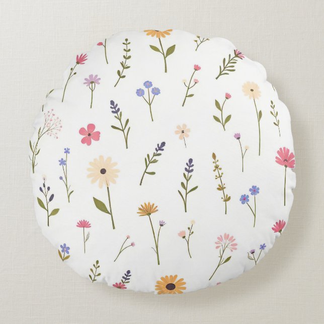 Whispering Wilds Rond Kussen (Voorkant)