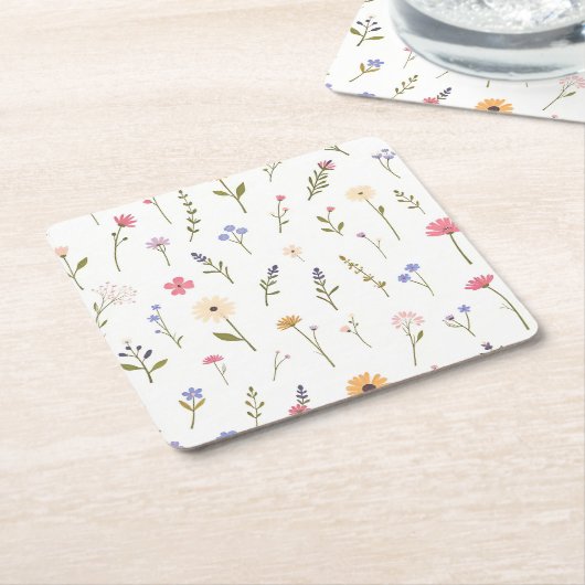 Whispering Wilds Vierkante Kartonnen Onderzetter (Schuin)