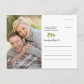 Whispering Willows Save the Date Wedding Briefkaar Aankondigingskaart (Achterkant)