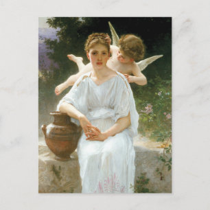 Whisperings of Love First Reverie van Bouguereau Briefkaart