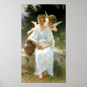 Whisperings of Love First Reverie van Bouguereau Poster