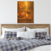 Whisperlight - Herfstbos Canvas Afdruk (Insitu (Slaapkamer))