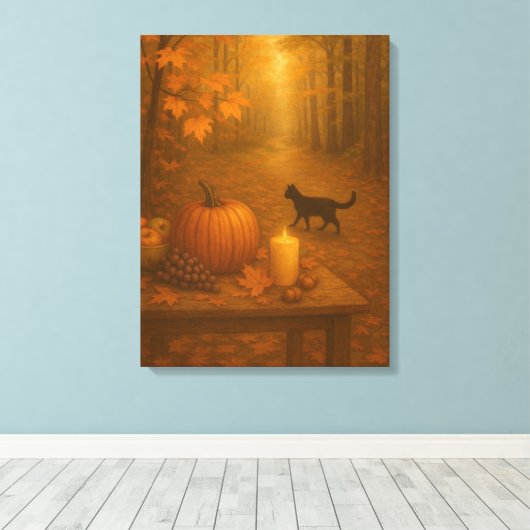 Whisperlight - Herfstbos Canvas Afdruk (Insitu (Houten vloer))