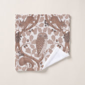 Whispers/Chouettes et écureuils des bois dans le c (Gant de toilette)