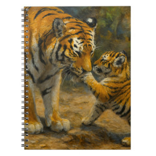 Whispers in the Wild – Tijger en welp in het bos Notitieboek