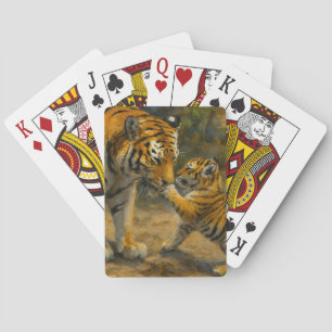 Whispers in the Wild – Tijger en welp in het bos Pokerkaarten