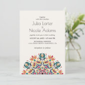 Whispers Lake Swan Lotus Flowers Mandala Wedding Kaart (Staand voorkant)