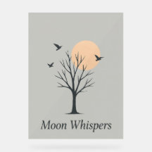 Whispers Lune - Poster Serene Night Birds