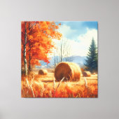 Whispers of Autumn: Een Waterverf Serenade Canvas Afdruk (Voorkant)