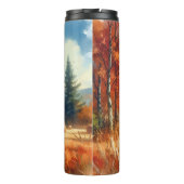 Whispers of Autumn: Een Waterverf Serenade Thermosbeker (Achterkant)