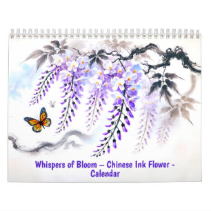 Whispers of Bloom Chinese Inkt Bloemkalender 2026 Kalender