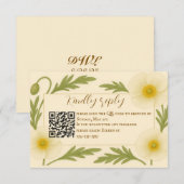 Whispers of Bloom QR Code carte RSVP (Devant / Derrière)