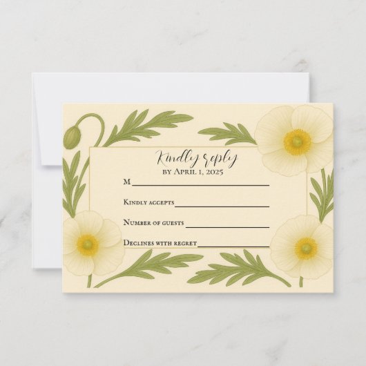 Whispers of Bloom RSVP Card (Devant)