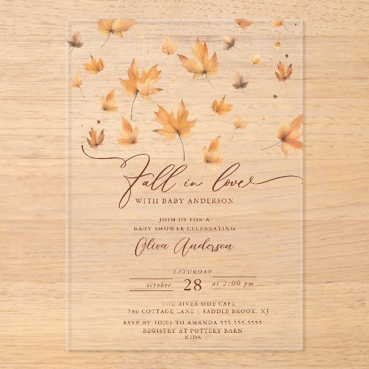 Whispers of Fall Baby shower Invitation (Recto)