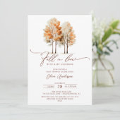 Whispers of Fall Baby shower Invitation (Debout devant)