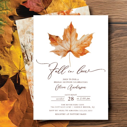 Whispers of Fall Bridal Shower Invitation