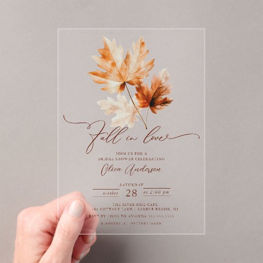 Whispers of Fall Bridal Shower Invitation (In situ (ordinateur de poche))