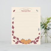 Whispers Of Fall Lined Paper Sheet (Staand voorkant)