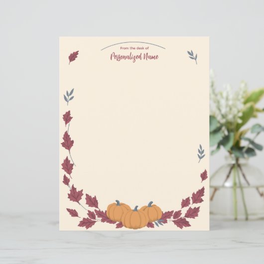 Whispers Of Fall Unlined Paper Sheet (Staand voorkant)