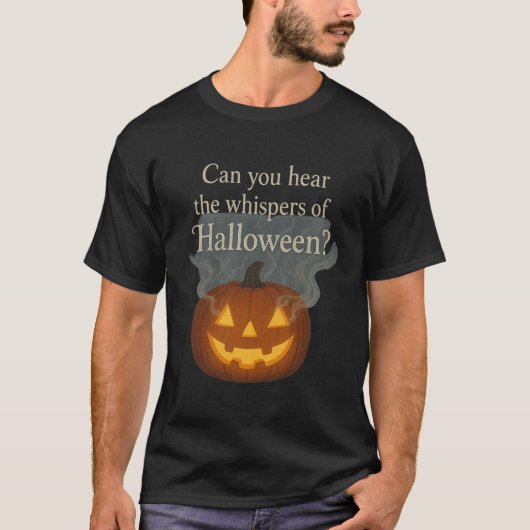 Whispers of Halloween Glowing Pumpkin Art T-shirt (Voorkant)