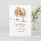 Whispers of Herfst Bridal Shower Invitation Kaart (Staand voorkant)