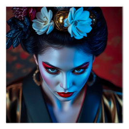 Whispers of Kyoto - Geisha in Glanz Nah Aufnahme Perfect Poster