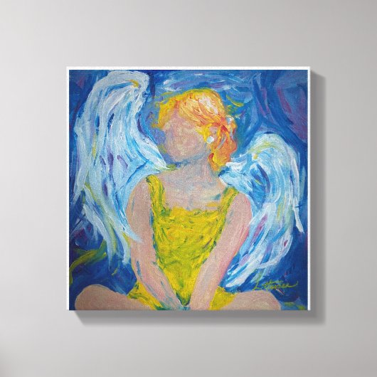 "Whispers of Love" Engel Canvas Print (Voorkant)