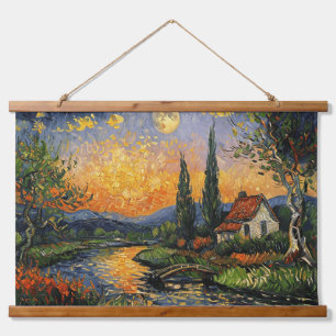 Whispers of Natuur: een eerbetoon aan Van Goghs ar Hangend Wandkleed