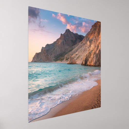 Whispers of Natuur - Schilderachtig strand en berg Folie Afdrukken (Laagn)