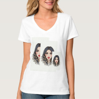 Whispers of Natuur - Vrouwelijke schoonheid in blo T-shirt