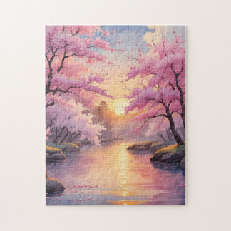 Whispers of Sakura at Sunset Legpuzzel