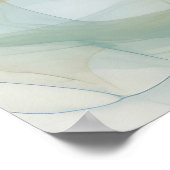 Whispers of Serenity: Abstracte Waterverf Print (Hoek)