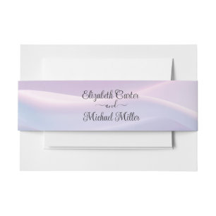 Whispers of Silk: Dromerige pastelgolven Roze Blau Uitnodigingen Wikkel