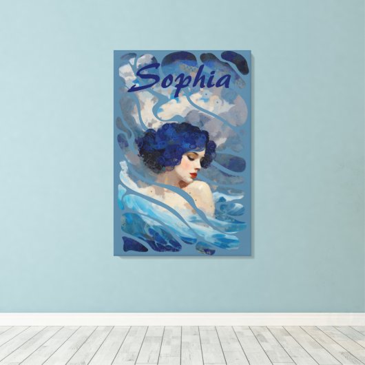 Whispers of the Ocean Goddess Canvas Afdruk (Insitu (Houten vloer))