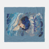 Whispers of the Ocean Goddess Fleece Deken (Voorkant (Horizontaal))