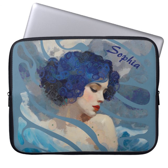 Whispers of the Ocean Goddess Laptop Sleeve (Voorkant)