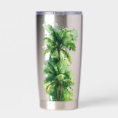 Whispers of the Palms Emerald Canopy Tropical Reve Geïsoleerde Drinkbeker (Achterkant)