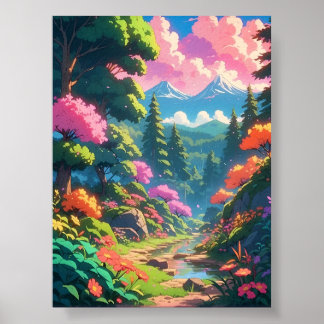 Whispers of the Wild: een anime reis door Nat Poster