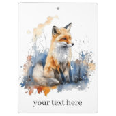 Whispers of the Wild Fox in Waterverf, op maat Klembord (Achterkant)