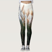 Whispers of the Wind: De Witte Pampas Grassen Leggings (Voorkant)