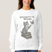 Whispers of Wings: Magical Cat, Butterfly & Book Trui (Voorkant)