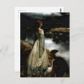 "Whispers on the Wind" van Edward Robert Hughes Briefkaart (Voorkant / Achterkant)