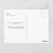 Whispers van Spring Photo White Save the Date Briefkaart (Achterkant)